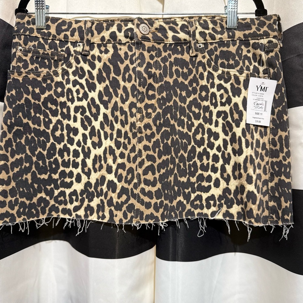 YMI Leopard Print Mini Skirt